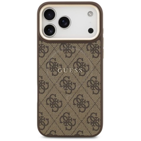 GUESS futerał do IPHONE 17 Pro Max kompatybilny z MagSafe GUHMP17XP4MSEGCW (PU 4G W/ Classic) brązowy