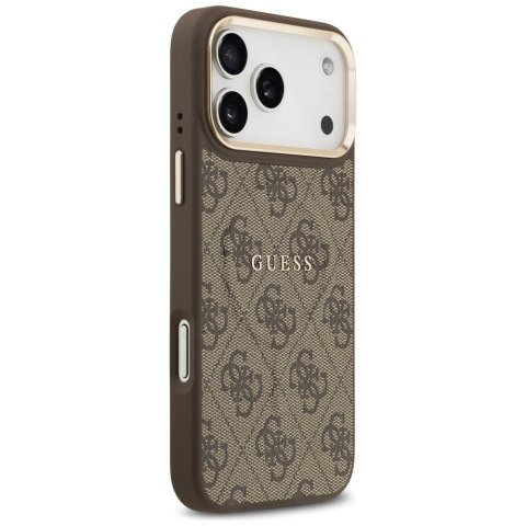 GUESS futerał do IPHONE 17 Pro Max kompatybilny z MagSafe GUHMP17XP4MSEGCW (PU 4G W/ Classic) brązowy