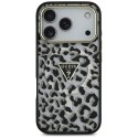 GUESS futerał do IPHONE 17 Pro kompatybilny z MagSafe GUHMP17LHLEGTGLK (PC TPU W/ Leopard Glitter) czarny