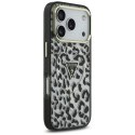 GUESS futerał do IPHONE 17 Pro kompatybilny z MagSafe GUHMP17LHLEGTGLK (PC TPU W/ Leopard Glitter) czarny