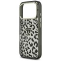 GUESS futerał do IPHONE 17 Pro kompatybilny z MagSafe GUHMP17LHLEGTGLK (PC TPU W/ Leopard Glitter) czarny