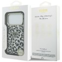 GUESS futerał do IPHONE 17 Pro kompatybilny z MagSafe GUHMP17LHLEGTGLK (PC TPU W/ Leopard Glitter) czarny