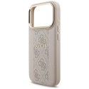 GUESS futerał do IPHONE 17 Pro kompatybilny z MagSafe GUHMP17LPG4SEMCP (PU W/ 4G PU Stripe) różowy