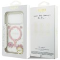 GUESS futerał do IPHONE 17 Pro kompatybilny z MagSafe GUHMP17LRBFGFGMP (Resin Flowers and Glitter) różowy