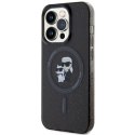 KARL LAGERFELD futerał do IPHONE 15 Pro KLHMP15LHGKCNOK (Glitter + MAG) czarny