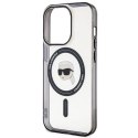 KARL LAGERFELD futerał do IPHONE 15 Pro KLHMP15LHKHNOTK (Karl Head + MAG) transparentny