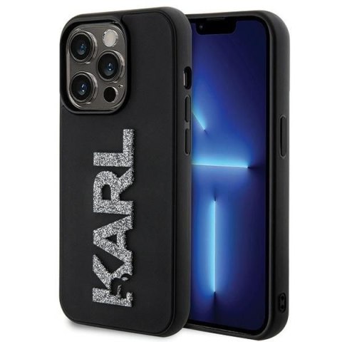 KARL LAGERFELD futerał do IPHONE 15 Pro Max KLHCP15X3DMBKCK (3D Logo Glitter) czarny