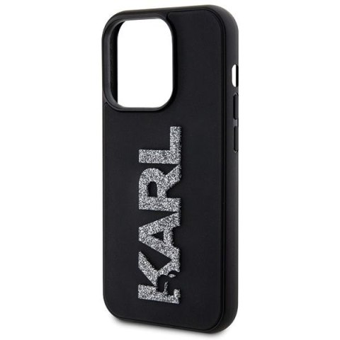 KARL LAGERFELD futerał do IPHONE 15 Pro Max KLHCP15X3DMBKCK (3D Logo Glitter) czarny