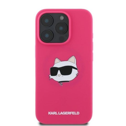 KARL LAGERFELD futerał do IPHONE 16 Pro Max kompatybilny z MagSafe KLHMP16XSCHPPLF (Sil Choupette Head Print) fuksja