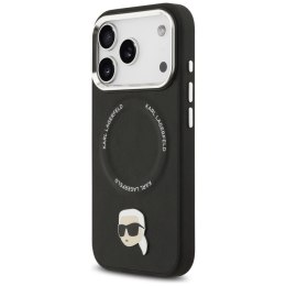 KARL LAGERFELD futerał do IPHONE 17 Pro Max kompatybilny z MagSafe KLHMP17XPSMLRKLK (PU Karl Pin) czarny