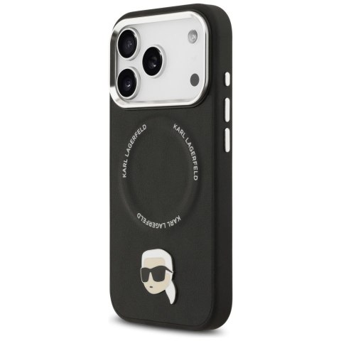 KARL LAGERFELD futerał do IPHONE 17 Pro Max kompatybilny z MagSafe KLHMP17XPSMLRKLK (PU Karl Pin) czarny
