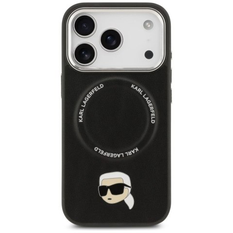 KARL LAGERFELD futerał do IPHONE 17 Pro Max kompatybilny z MagSafe KLHMP17XPSMLRKLK (PU Karl Pin) czarny