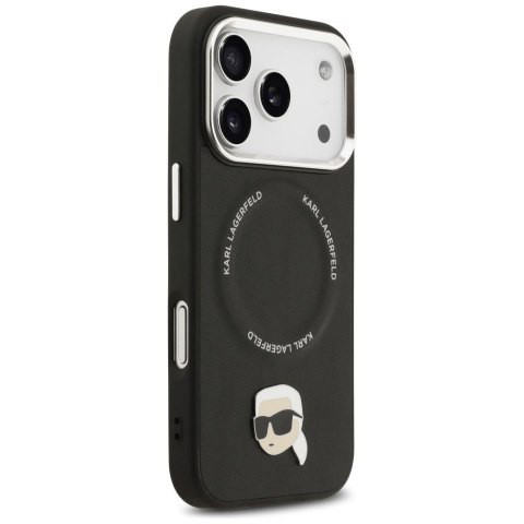 KARL LAGERFELD futerał do IPHONE 17 Pro Max kompatybilny z MagSafe KLHMP17XPSMLRKLK (PU Karl Pin) czarny
