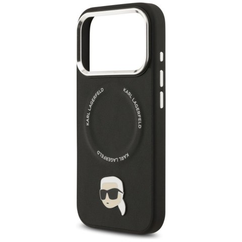 KARL LAGERFELD futerał do IPHONE 17 Pro Max kompatybilny z MagSafe KLHMP17XPSMLRKLK (PU Karl Pin) czarny