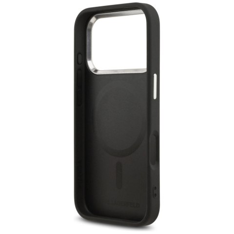KARL LAGERFELD futerał do IPHONE 17 Pro Max kompatybilny z MagSafe KLHMP17XPSMLRKLK (PU Karl Pin) czarny
