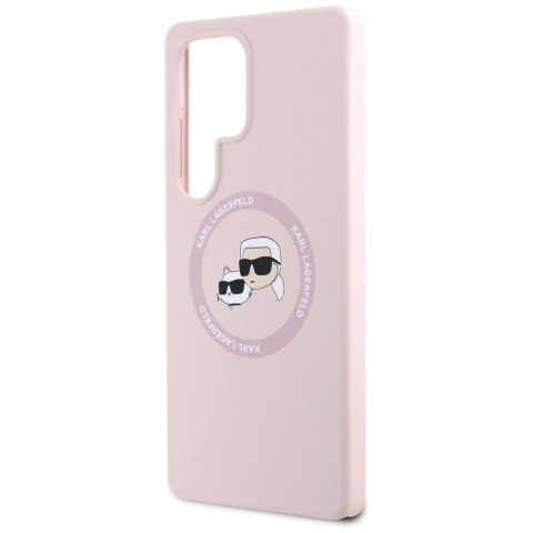KARL LAGERFELD futerał do SAMSUNG S25 Ultra KLHMS25LSKCHTCP (Magnetic Silicone Double Heads) różowy
