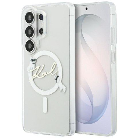KARL LAGERFELD futerał do SAMSUNG S26 Ultra KLHMS26L5HKSCAH (Magnetic IML KC Script) transparentny