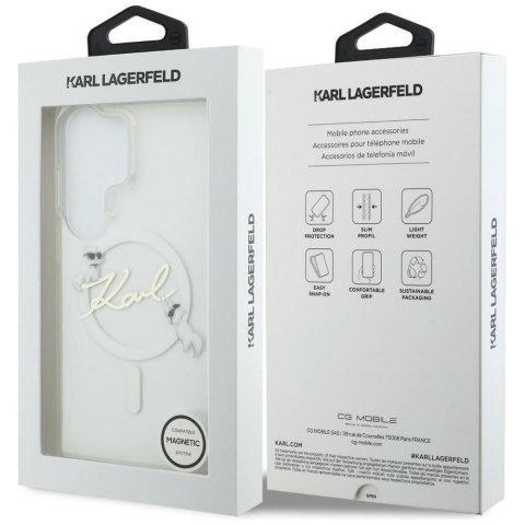 KARL LAGERFELD futerał do SAMSUNG S26 Ultra KLHMS26L5HKSCAH (Magnetic IML KC Script) transparentny