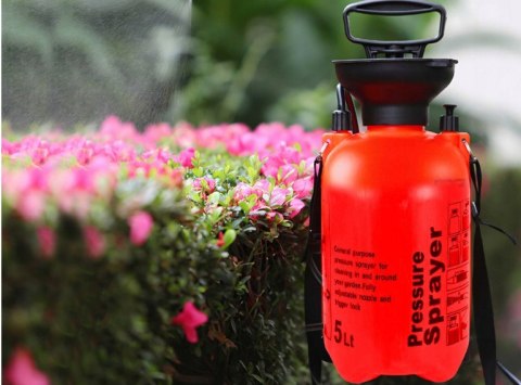 Opryskiwacz ciśnieniowy ręczny ogrodowy spryskiwacz długa lanca 5l pasek 11427_5L