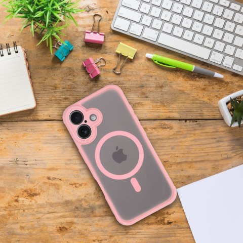 Futerał FULL MATTE MAG COVER kompatybilny z MagSafe do SAMSUNG A56 jasny różowy