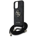 GUESS futerał do IPHONE 16 Plus GUHCP16MP4GMGCRK (CBDY PU 4G Big Logo W/Cord Strap) czarny