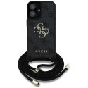 GUESS futerał do IPHONE 16 Plus GUHCP16MP4GMGCRK (CBDY PU 4G Big Logo W/Cord Strap) czarny