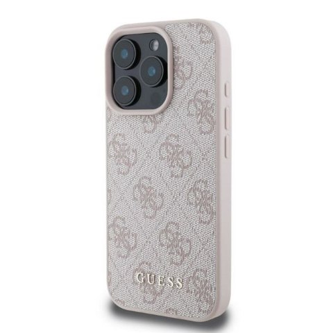 GUESS futerał do IPHONE 16 Pro GUHCP16LG4GFPI (PU 4G Classic) różowy