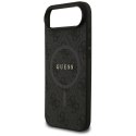 GUESS futerał do IPHONE 17 Air kompatybilny z MagSafe GUHMP17MG4GFRK (PU 4G Ring Classic Logo) czarny