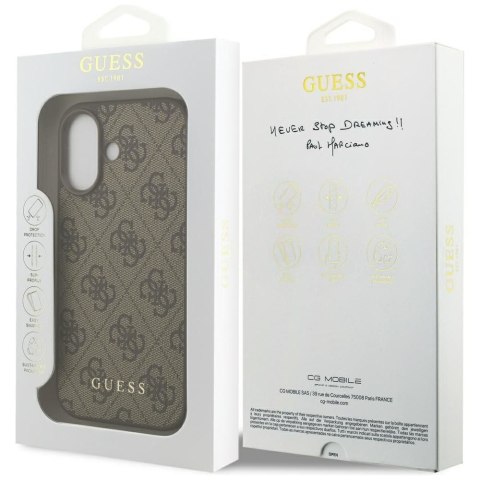 GUESS futerał do IPHONE 17 GUHCP17SG4GFBR (PU 4G Classic) brązowy