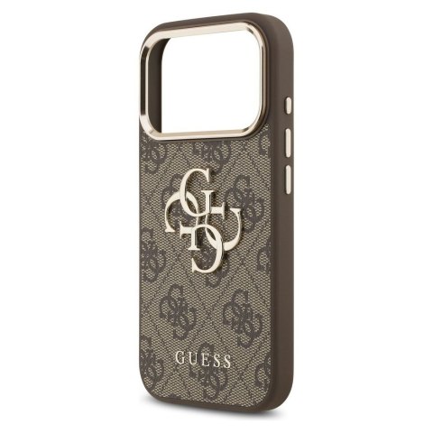GUESS futerał do IPHONE 17 Pro GUHCP17L4GMGCBR (PU W/ Big 4G Classic Logo) złoto brązowy
