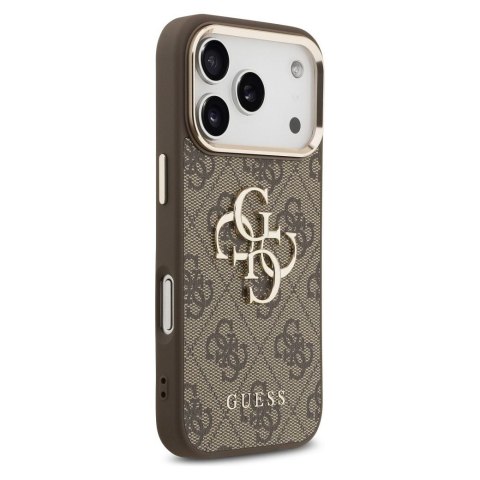 GUESS futerał do IPHONE 17 Pro GUHCP17L4GMGCBR (PU W/ Big 4G Classic Logo) złoto brązowy
