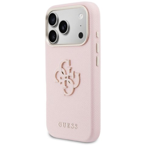 GUESS futerał do IPHONE 17 Pro GUHCP17L5PS4RGGP (PU FW Resin Logo) różowy