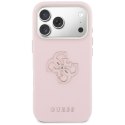 GUESS futerał do IPHONE 17 Pro GUHCP17L5PS4RGGP (PU FW Resin Logo) różowy