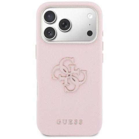 GUESS futerał do IPHONE 17 Pro GUHCP17L5PS4RGGP (PU FW Resin Logo) różowy