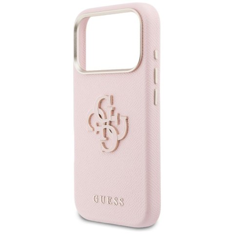 GUESS futerał do IPHONE 17 Pro GUHCP17L5PS4RGGP (PU FW Resin Logo) różowy