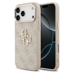 GUESS futerał do IPHONE 17 Pro Max GUHCP17X4GMGCPI (PU W/ Big 4G Classic Logo) złoto różowy