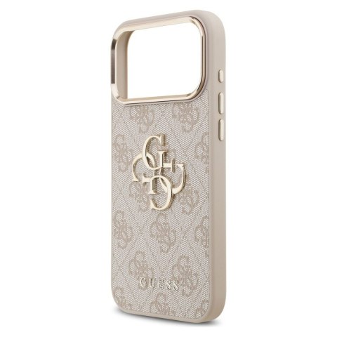 GUESS futerał do IPHONE 17 Pro Max GUHCP17X4GMGCPI (PU W/ Big 4G Classic Logo) złoto różowy