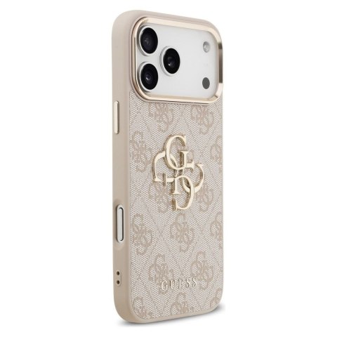 GUESS futerał do IPHONE 17 Pro Max GUHCP17X4GMGCPI (PU W/ Big 4G Classic Logo) złoto różowy