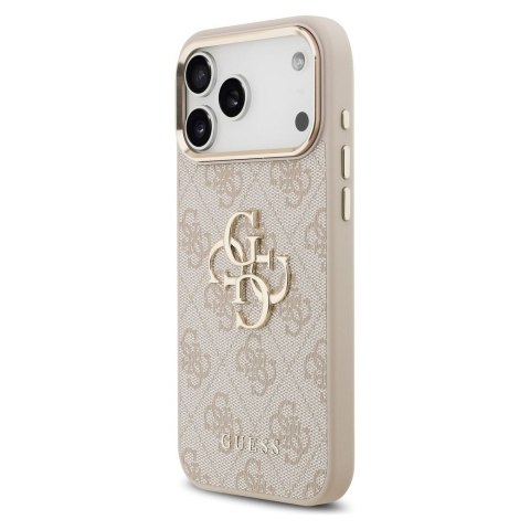 GUESS futerał do IPHONE 17 Pro Max GUHCP17X4GMGCPI (PU W/ Big 4G Classic Logo) złoto różowy