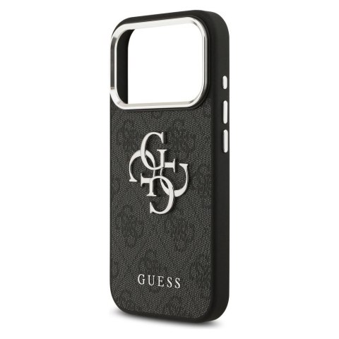 GUESS futerał do IPHONE 17 Pro Max GUHCP17XP4G4SMCK (PU W/ Big 4G Classic Logo) srebrno czarny