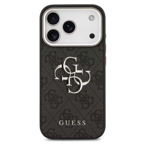 GUESS futerał do IPHONE 17 Pro Max GUHCP17XP4G4SMCK (PU W/ Big 4G Classic Logo) srebrno czarny