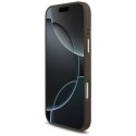 GUESS futerał do IPHONE 17 Pro Max kompatybilny z MagSafe GUHMP17XP4GTDGMW (4G PU W/ Triangle Logo) złoto brązowy