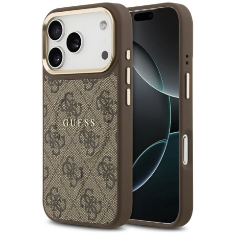 GUESS futerał do IPHONE 17 Pro kompatybilny z MagSafe GUHMP17LP4MSEGCW (PU 4G W/ Classic) brązowy