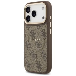 GUESS futerał do IPHONE 17 Pro kompatybilny z MagSafe GUHMP17LP4MSEGCW (PU 4G W/ Classic) brązowy