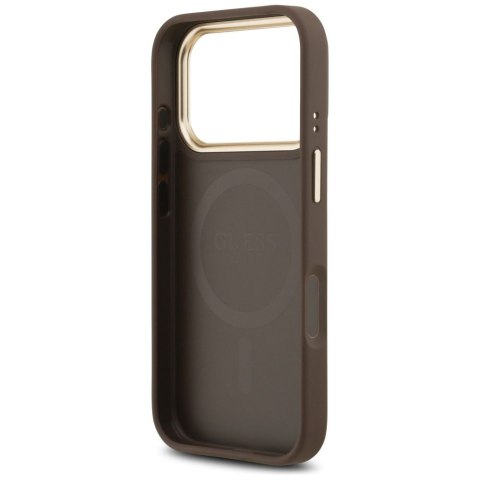 GUESS futerał do IPHONE 17 Pro kompatybilny z MagSafe GUHMP17LP4MSEGCW (PU 4G W/ Classic) brązowy