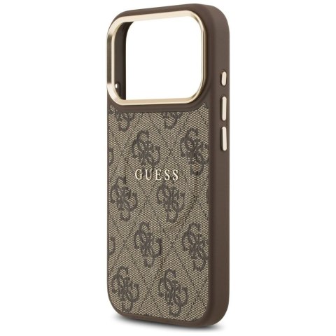 GUESS futerał do IPHONE 17 Pro kompatybilny z MagSafe GUHMP17LP4MSEGCW (PU 4G W/ Classic) brązowy