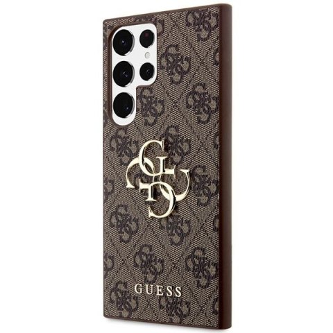 GUESS futerał do SAMSUNG S24 Ultra GUHCS24L4GMGBR (Leather 4G Metal Logo) brązowy