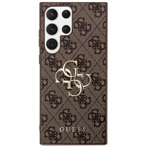 GUESS futerał do SAMSUNG S24 Ultra GUHCS24L4GMGBR (Leather 4G Metal Logo) brązowy