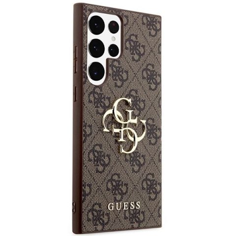 GUESS futerał do SAMSUNG S24 Ultra GUHCS24L4GMGBR (Leather 4G Metal Logo) brązowy