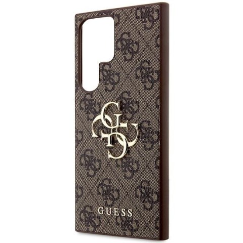 GUESS futerał do SAMSUNG S24 Ultra GUHCS24L4GMGBR (Leather 4G Metal Logo) brązowy